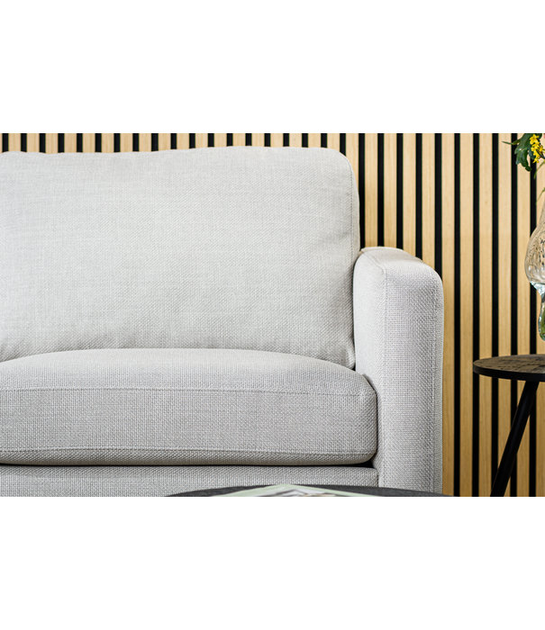 Duverger® Twisted - Canapé - canapé 3 places - chaise longue gauche ou droite - beige - pieds en acier - noir