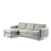 Twisted - Sofa - 3-Sitzer Sofa - Chaiselongue links oder rechts - beige - Stahlbeine - schwarz