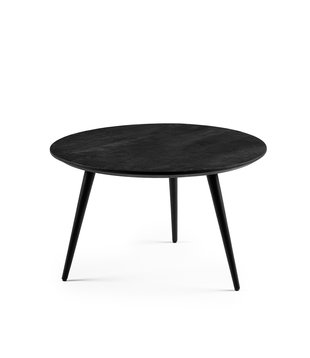 Dusky Mango - Salontafel - rond - mango - zwart - 3 stalen poten - zwart