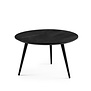 Dusky Mango - Table basse - ronde - mangue - noir - 3 pieds en acier - noir