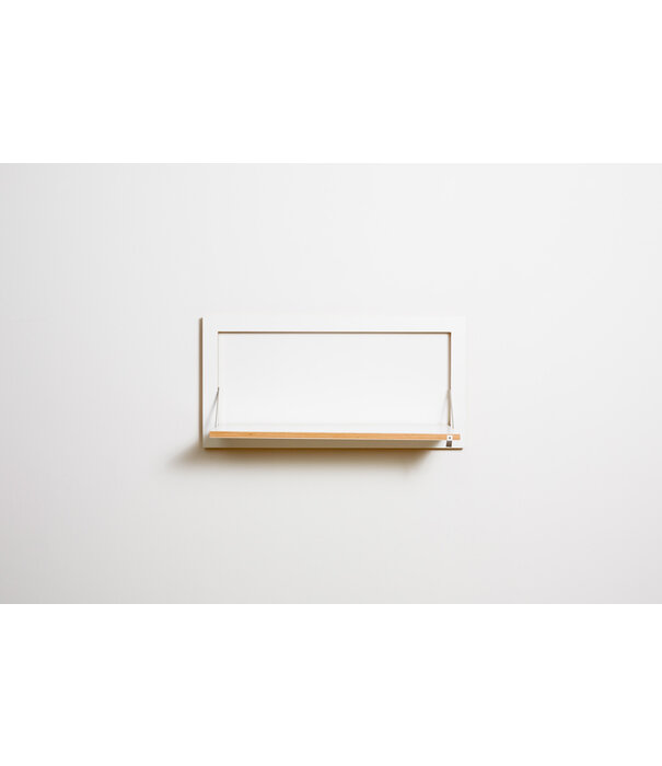 AMBIVALENZ Fläpps - Wandrek - berkenmultiplex - door & door geverfd HPL - wit - gesloten oppervlak: 80 x 40 cm