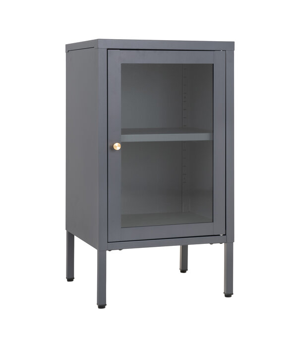 Duverger® Knock vitrine en acier gris avec 1 porte vitrée - 35x70x38cm
