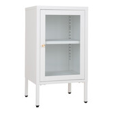 Knock vitrine en acier blanc avec 1 porte vitrée - 35x70x38cm
