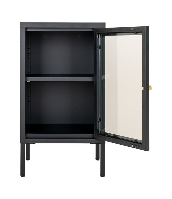 Duverger® Knock vitrine en acier noir avec 1 porte vitrée - 35x70x38cm
