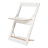Fläpps - Klapstoel - berkenmultiplex - door & door geverfd HPL - wit - opengezet: 75 x 47 x 45 cm