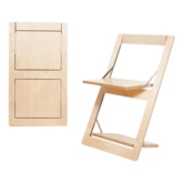 Fläpps - Chaise pliante - contreplaqué de bouleau - naturel - laqué transparent - ouvert : 75 x 47 x 45 cm