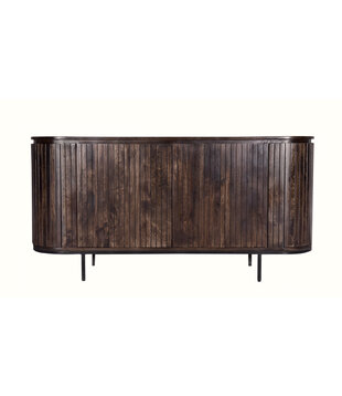 Durango - Sideboard - Mangoholz - Walnuss - 4 Türen - Stahlbeine - 170cm