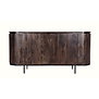 Durango - Sideboard - Mangoholz - Walnuss - 4 Türen - Stahlbeine - 170cm