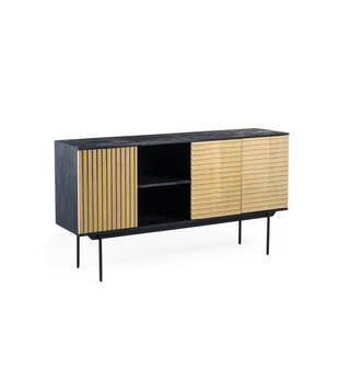 Piano - Sideboard - L160cm - Mango - schwarz - natur