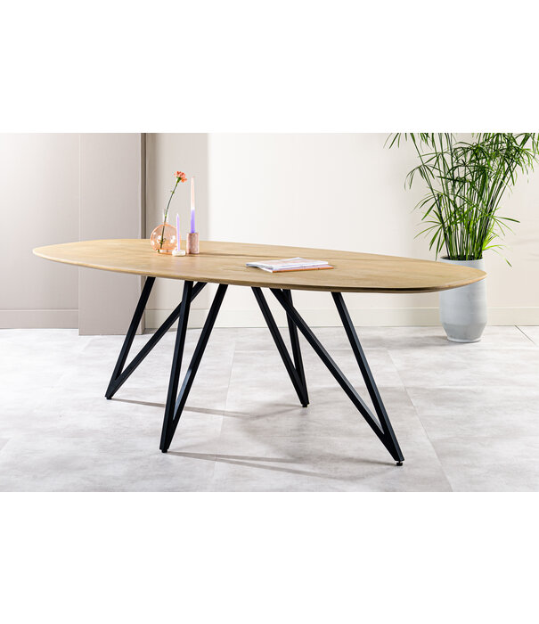 Duverger® Nordic Design - Table de salle à manger - acacia - naturel - ovale - 240x110 cm