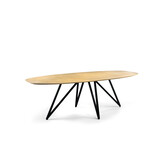 Nordic Design - Table de salle à manger - acacia - naturel - ovale - 240x110 cm