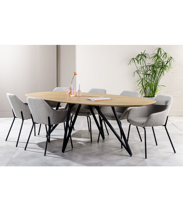 Duverger® Nordic Design - Eettafel - acacia - naturel - ovaal - 240x110 cm