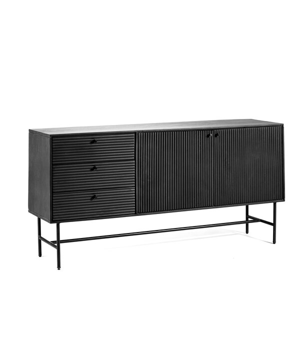 Duverger® Black Piano - Sideboard- 160cm - schwarz - Mango