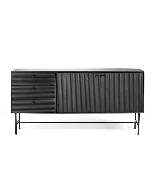 Duverger® Black Piano - Sideboard- 160cm - schwarz - Mango