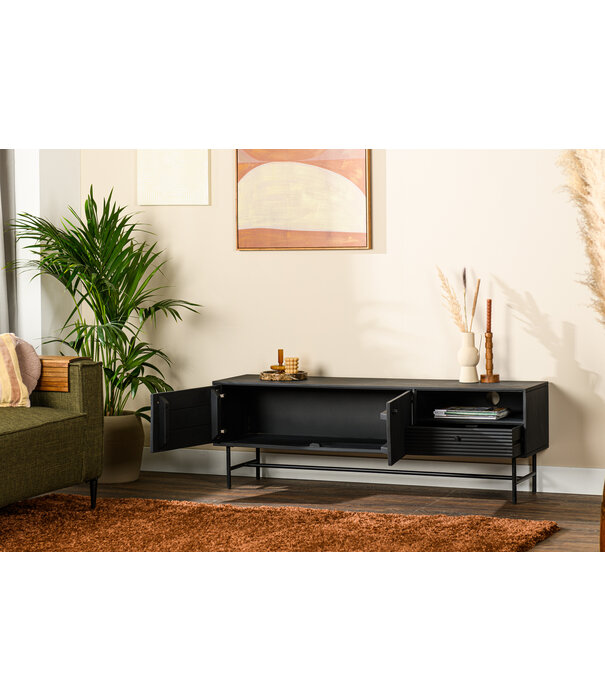 Duverger® Black Piano - Tv-meubel - 150 cm - zwart - mango