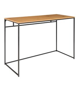 Scandidesk - Bureau - spaanplaat - eikenlook - stalen frame - zwart