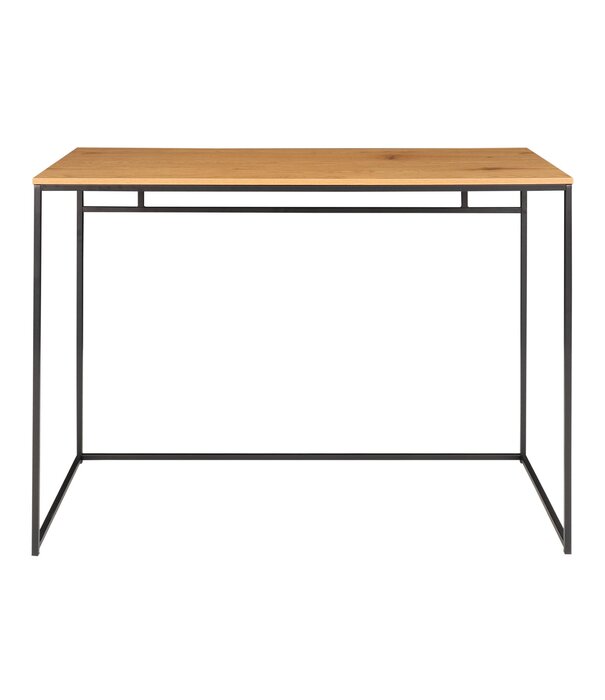 Duverger® Scandidesk - Bureau - spaanplaat - eikenlook - stalen frame - zwart