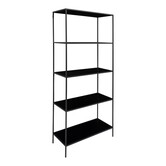 Scandirack - Rek - spaanplaat - zwart - stalen frame - 5 schappen - large