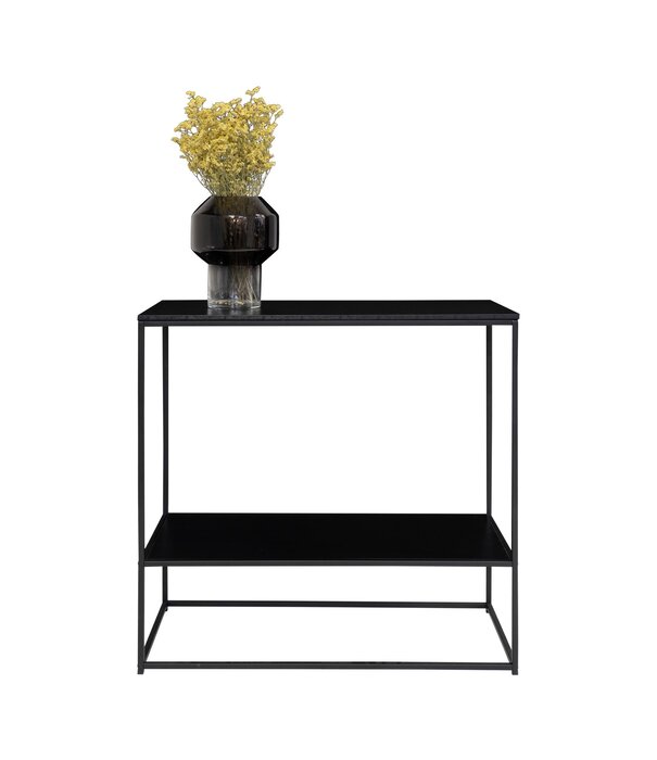 Duverger® Scandiconsole - Table d'appoint - panneau de particules - noir - châssis en acier