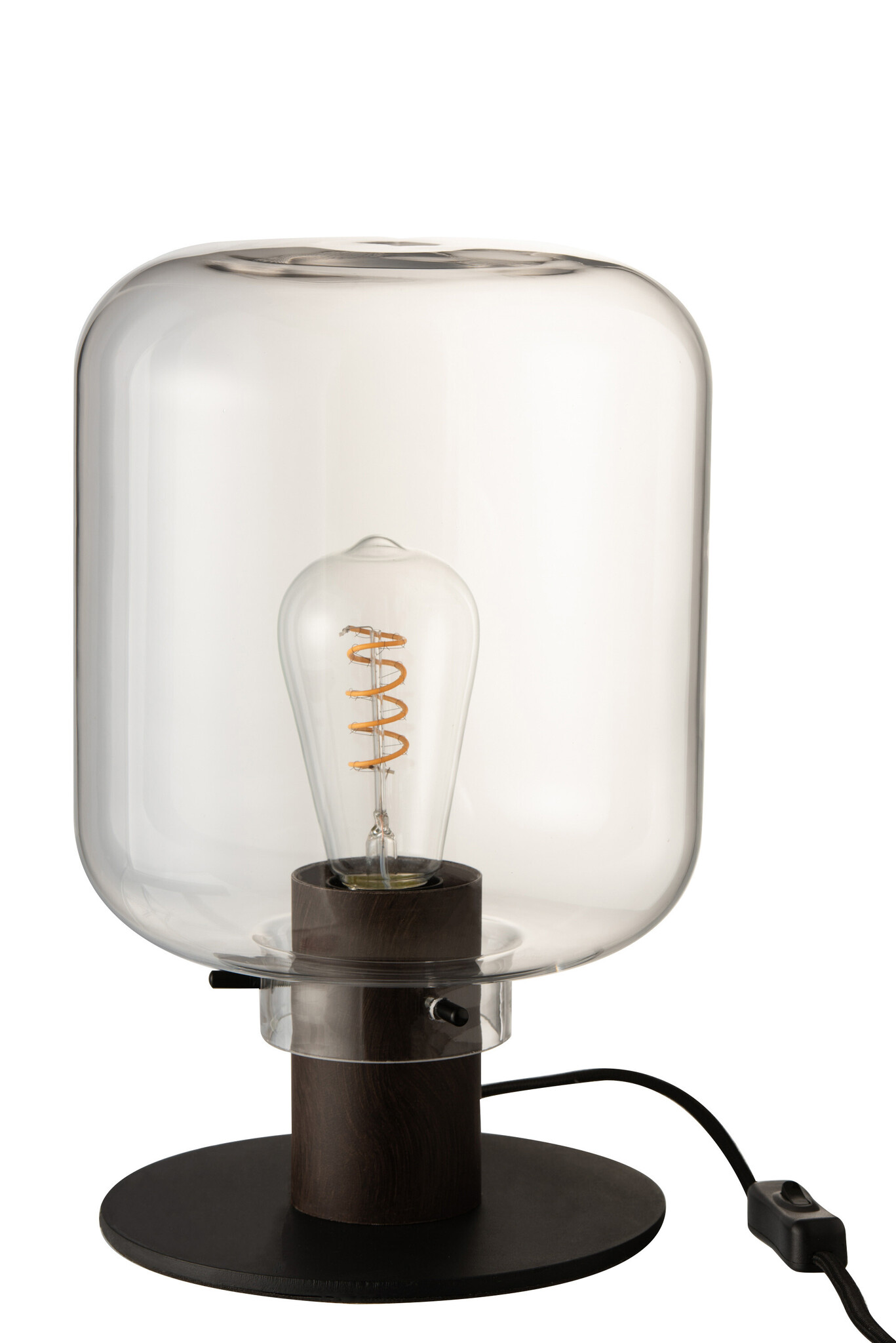 Standing Jar - Lampe à poser - verre - transparent - noir - DuVerger Home