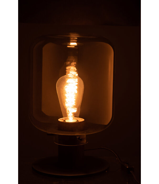 Duverger® Standing jar - Tafellamp - glas -  transparant - zwart