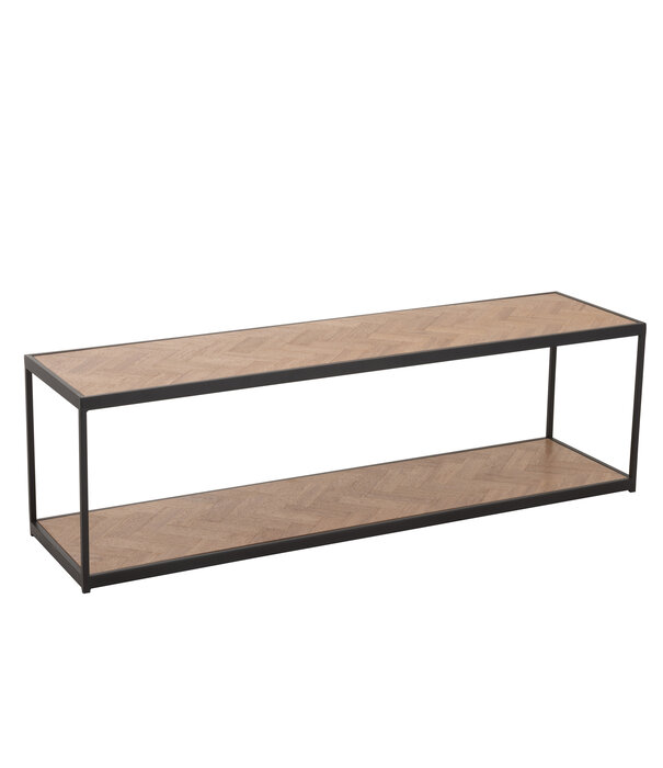 Duverger® Twist - Table basse - MDF - naturel - niche ouverte - métal