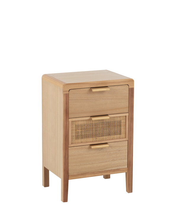 Duverger® Palm - Commode - rotin - naturel - 3 tiroirs - petit