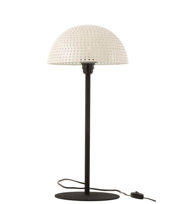 Duverger® Mushroom - Lampe à poser - champignon - grand - métal - blanc - noir - 1 point lumineux