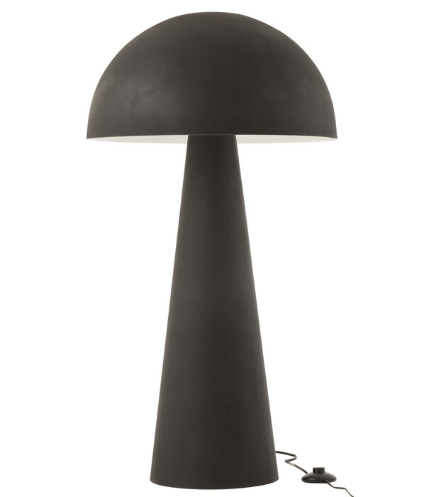 Duverger® Mushroom - Lampe à poser - champignon - grand - métal - noir mat - 1 point lumineux