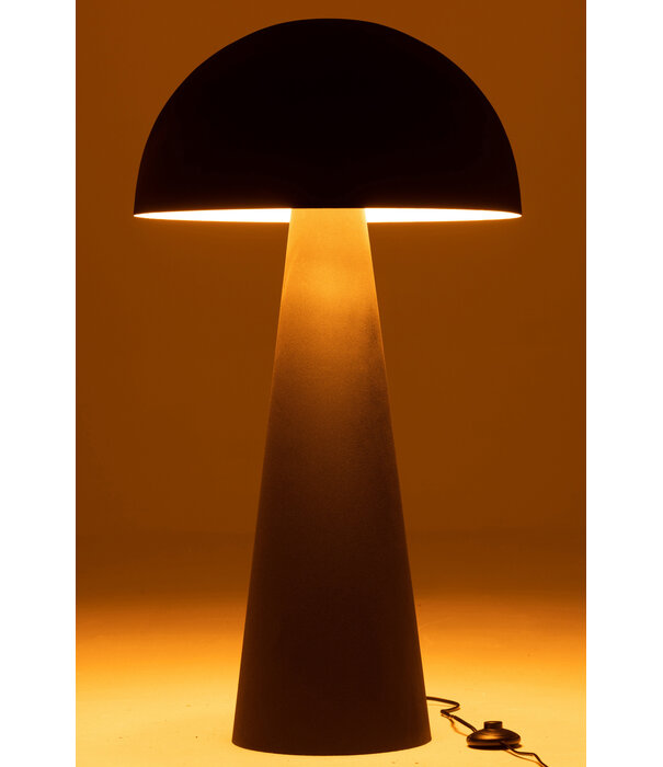 Duverger® Mushroom - Lampe à poser - champignon - grand - métal - noir mat - 1 point lumineux