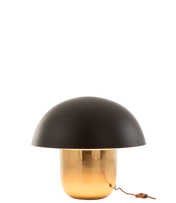 Duverger® Toadstool - Lampe à poser - forme champignon - grande - noir - or - fer - 1 point lumineux