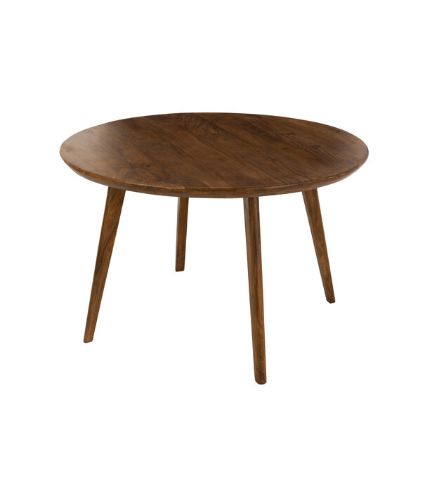 Duverger® Classic Scandinavian - Eettafel - rond - dia 120cm - mango hout - bruin