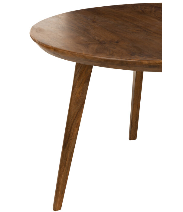 Duverger® Classic Scandinavian - Eettafel - rond - dia 120cm - mango hout - bruin