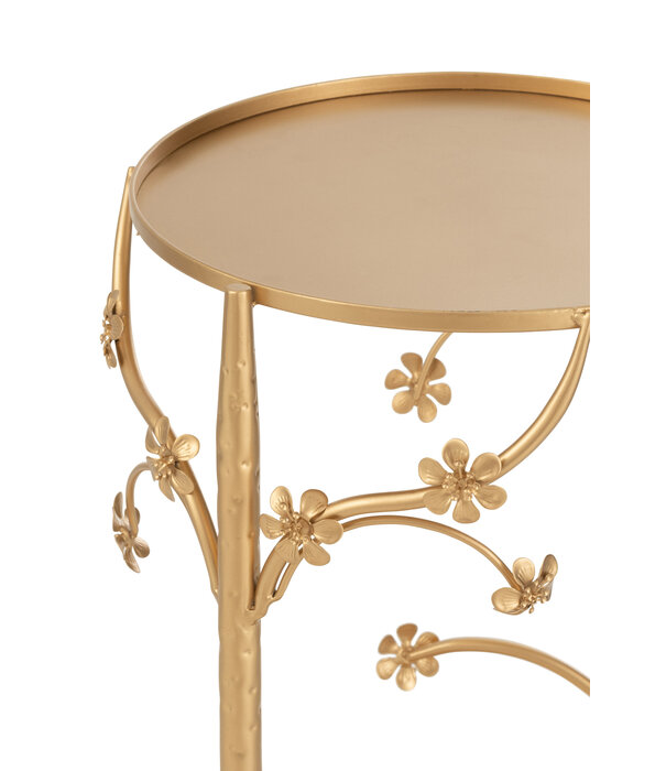 Duverger® Royal - Table d'appoint - ronde - métal - haute - or