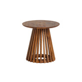 Crown - Table d'appoint - manguier massif - ronde - marron