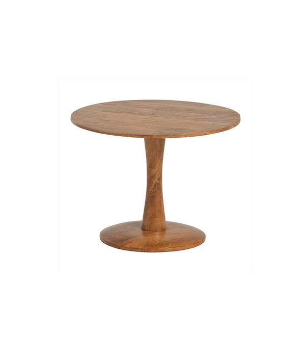 Duverger® Timber - Table d'appoint - manguier massif - rond - bas - laqué naturel