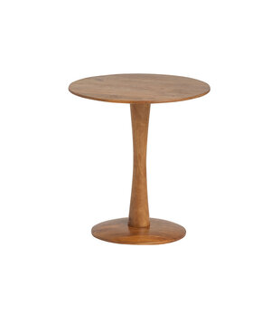 Timber - Table d'appoint - manguier massif - rond - haut - laqué naturel