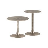 Silverware - Table d'appoint - set of 2 - aluminium - ronde