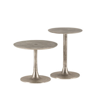 Silverware - Table d'appoint - set of 2 - aluminium - ronde