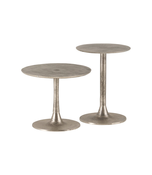 Duverger® Silverware - Table d'appoint - set of 2 - aluminium - ronde