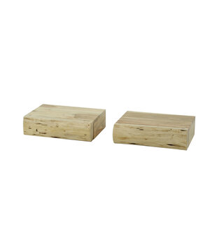 Buzon - Table de chevet - lot de  2 - petit - acacia massif - natural - suspendu