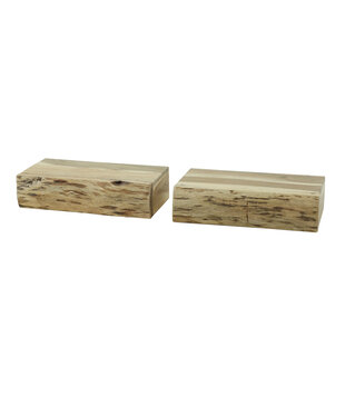 Buzon - Table de chevet - lot de  2 - grand - acacia massif - natural - suspendu