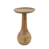 Flask - Bijzettafel - massief acacia - naturel - druppelvormige voet