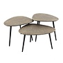 Heavy Metal - Table basse - Lot de 3 - triangulaire - bronze - métal