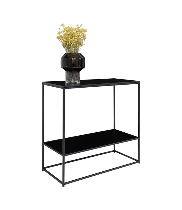 Duverger® Scandiconsole - Table d'appoint - panneau de particules - noir - châssis en acier