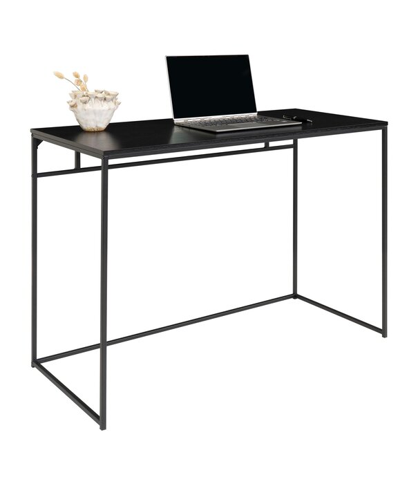 Duverger® Scandidesk - Schreibtisch - Spanplatte - schwarz – Stahlgestell