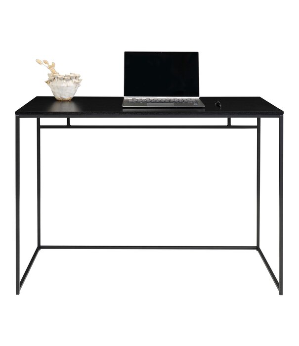 Duverger® Scandidesk - Bureau - panneau de particules - noir - structure en acier