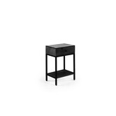 Black Piano - Table de chevet - noir - acacia - 1 tiroir - 1 tablette