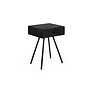 Black - Table de chevet - noir - acacia - 1 tiroir