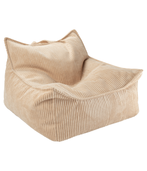 WigiWama Beanie - Sitzsack - Brown Sugar - braun - EPS-Perlen - gerippter Samt